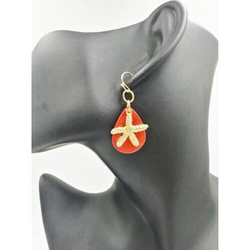 Top Popular Water Drop Shell Starfish Earrings for Women New Fashion 2019 Pendant Earring BOHO Ocean Beach Jewelry Wholesale