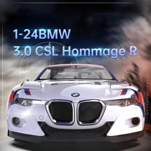 1:24 BMW 3.0 CSL Hommage R Le Mans Free Wheeling High Light Sport Racing Car Model Toy Diecast Metal Alloy Miniature Replica