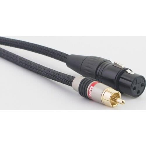 1 pair Ortofon Hifi XLR Female to RCA Male Cable High Purity ofc Hifi 2 Rca to 2 Xlr Cable