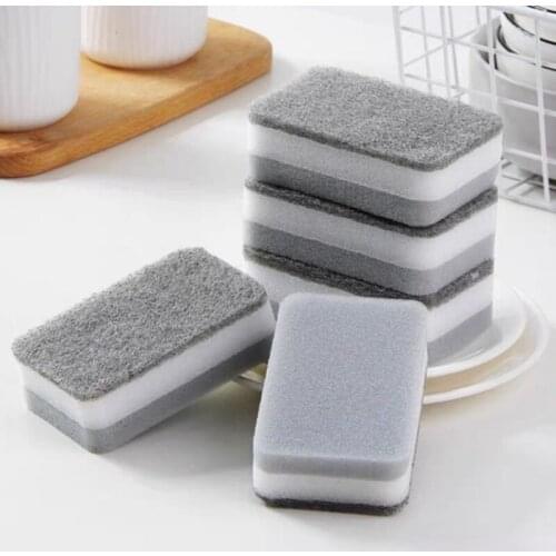 1Pc Kitchen Sponge Cleaning Brush Cleaning Tools Highly Efficient Scouring Pad Dish Cloth Kitchen Rags Powerful Decontamination