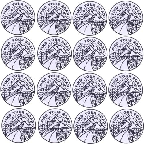 10PCS Mountain Patches Iron On Patches On Clothes Stripes On Jacket Clothes Go Hiking Embroideried Patches For Clothing Applique