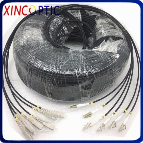 100Meters 6 core Armored Patch Cord Multimode OM1 62.5/125 OM2 SC LC FC ST 6 fibers 100M MM Armored Optical Fiber Jumper Cable