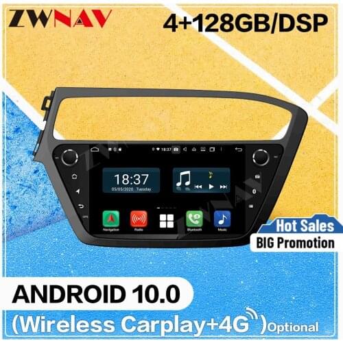 128GB Carplay Android 10 screen Multimedia DVD Player for Hyundai I20 2018 WiFi GPS Navigation Auto Audio Radio Stereo Head unit
