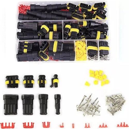 26 Sets Car Electrical Wire Connector Plugs Kit 1-4 Pin Waterproof For Motorcycle Automotive Lighting Accessories