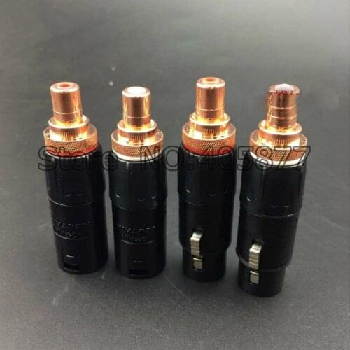 2x Neutrik XLR Female to RCA Female Socket Adapter Gold Balanced Plug Male