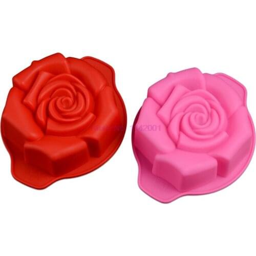 50pcs Rose Silicone Small Mousse Pan Cake Mold Baking Silicone Forms Bakeware 3D Silicone Mold For Baking