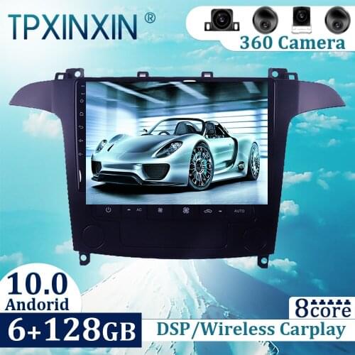 6+128GB For Ford S-Max 2006-2008 Android 10 Carplay Radio Player Car GPS Navigation Head Unit Car Radio with Screen