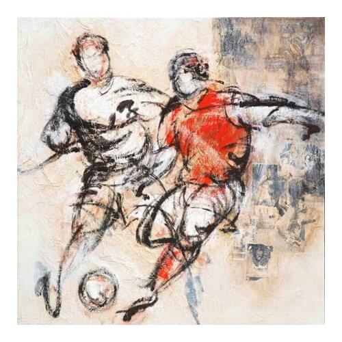 Free shipping abstract figure painting brazilian football canvas prints oil painting on canvas wall art decoration picture