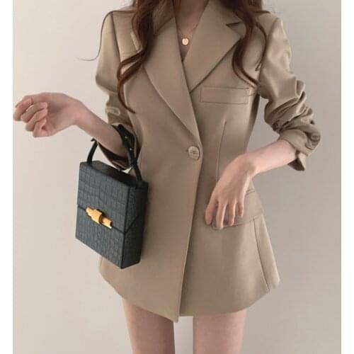 Goddess fan new net red casual temperament small suit Korean chic port style loose suit jacket