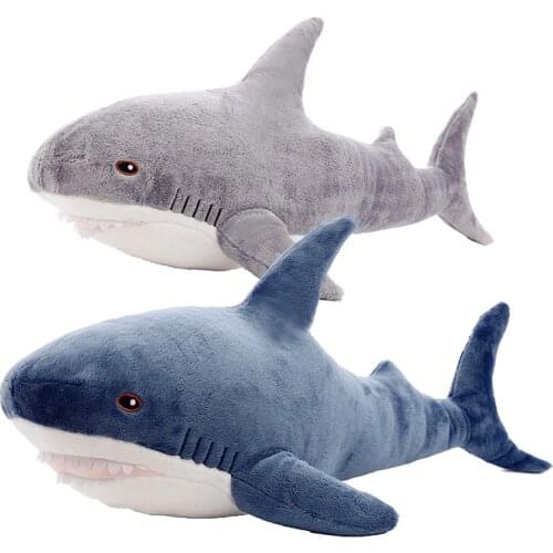 Big Plush Shark Whale Toys Stuffed Soft Bite Shark Pillow Doll Sofa Cushion Appease Sleeping Toys Simulation Animals for Kids