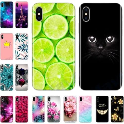 Luxury Shockproof Silicone Phone Case For iPhone X XS XR XS Max Case Flora Flower Protection Back Cover for Apple iPhone X Cases