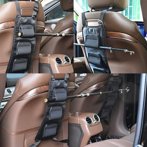 Fishing Rod Holder For Car Backseat Adjustable Protable Fishing Pole Tie Straps Rack Universal Bracket Fishing Tackle Tool