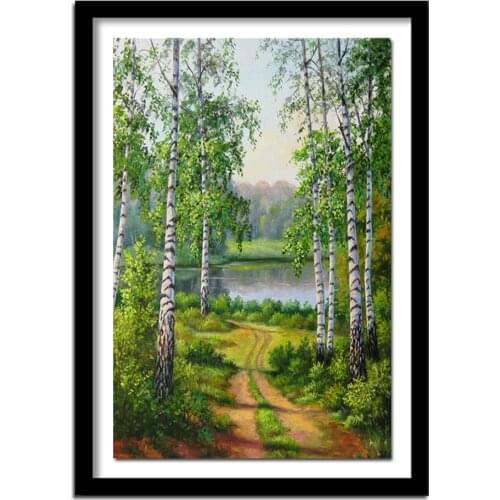 DIY Diamond "Landscape"Hobby Embroidery,5D Diamond Painting Cross Stitch Tree Full Square Rhinestones Home Decor