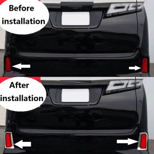 For Toyota 2015-2020 Alphard/Vellfire rear fog lamp frame high-quality electroplated parts decorative bright strip