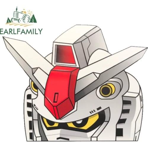 EARLFAMILY 13cm x 10.4cm Cartoon Mecha RX-78-2 Peeker Sticker JDM Waterproof Window Trunk Laptop Decal Vinyl Car Stickers
