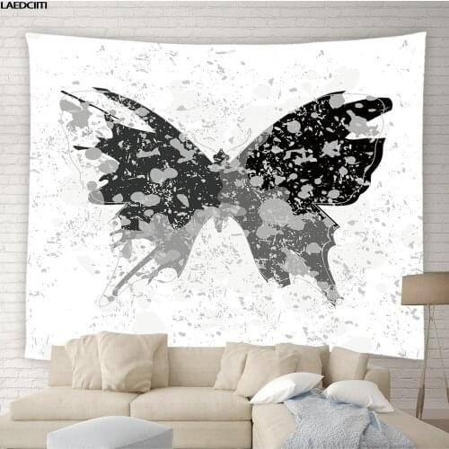 Butterfly Aesthetics Tapestry Bohemian Colorful Hippie Wall Hanging Abstract Animal Flower Background Cloth Bedroom Home Decor