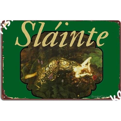 Irish Art Nouveau Fairy Queen Midsummer Poster Metal Plaque Plaques Garage Club Retro Tin Sign Poster