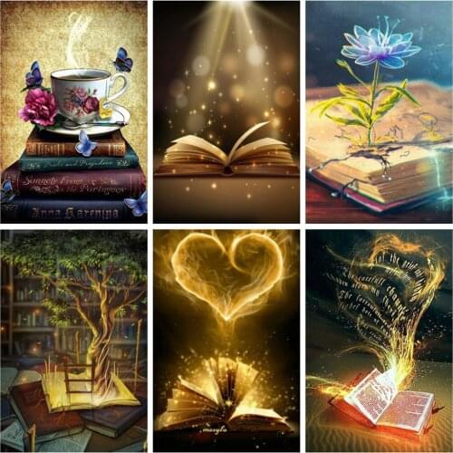 EverShine DIY 5D Diamond Mosaic Book Full Square Drill Diamond Painting Heart Scenery Rhinestone Pictures Handmade Art Kits
