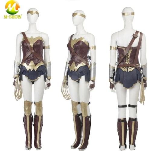 Superhero Cosplay Costume Diana Prince Battle Suit Sexy Women Dress for Halloween Carnival Party Custom Made