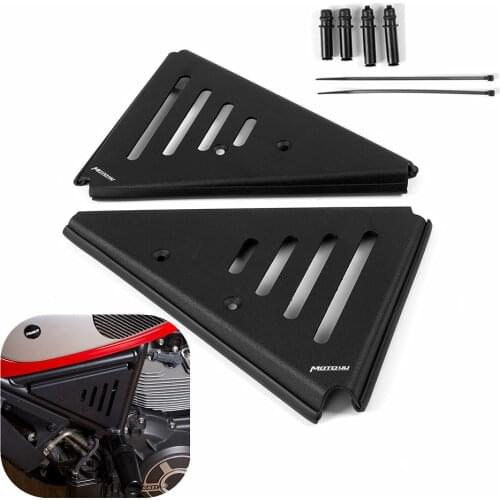 New Motorcycle Airbox Cover Frame side protection Black 1 Pair Motorcycle Accessories For Ducati Scrambler