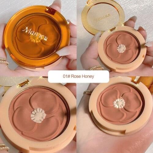 Petal Blush Peach Pallete Face Blusher Mineral Pigment Makeup Palette Professional Cheek Baked Blush Face Contour Cosmetic TSLM1