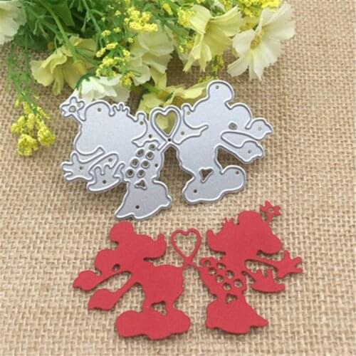 Love heart cartoon Metal Die Cutting For Household DIY Scrapbooking Photo Album Decorative Embossing Folder Paper Cards