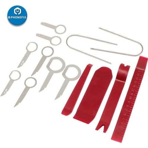 14Pcs Auto Radio Removal Pry Tool Kit Car Audio Remover Fastener Interior Door Clip Panel Trim Dash Stereo Disassembly Repair