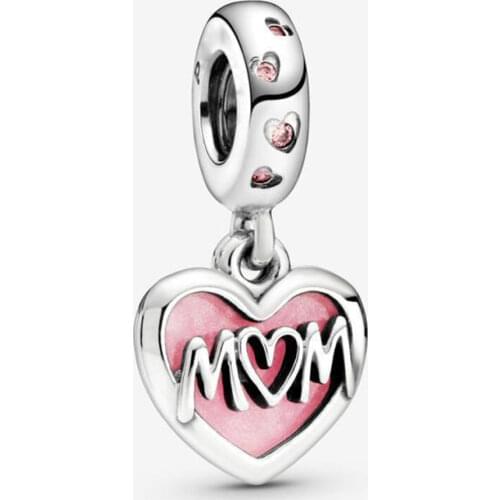 New 2020 Sterling Silver 925 Bead Pink Birthday Cake Dangle Charm fit 3mm Bracelet Women DIY Jewelry gift 1553