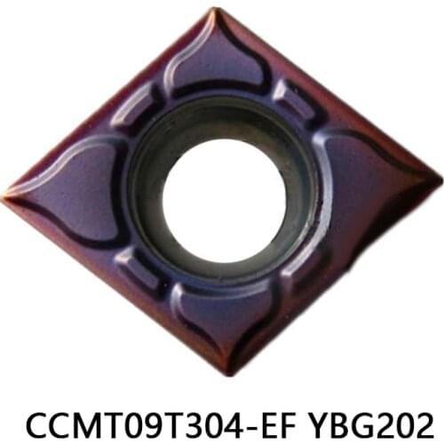 Original CCMT09T304-EF YBG202 Tungsten Carbide Inserts External Internal CCMT 09T304 Turning Tool CNC Lathe Tools Cutter