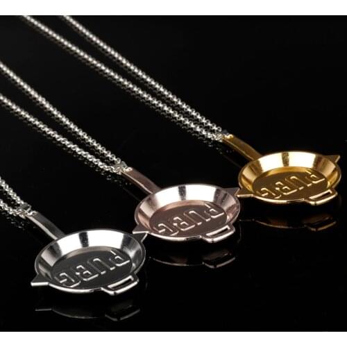 MOCHUN Game Playerunknowns Battlegrounds Pans Weapon Pendant Necklace PUBG INVITATIONAL Logo Necklace for Mens Gift