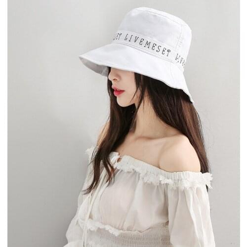Men Women Bucket Hats Women Street Style Harajuku Letters Print Outdoor Sunscreen Cotton Travel Hunting Cap Hats Wholesale