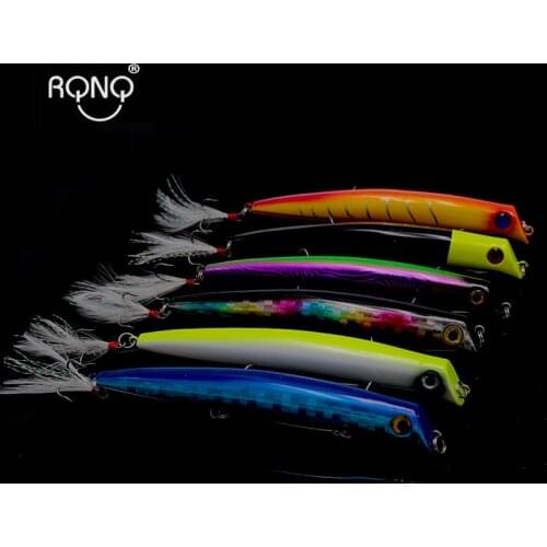 RQNQ 1PCS 12.8cm 15.4g 2020 Popper Lures For Fishing Lures Carp Saltwater Floating Pike Wobbler Catfish Popper Topwater Bait