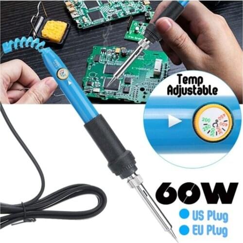 Adjustable Solder 110V 220V Accessories Iron Rework Temperature Station 60W Soldering Wish Electric Welding