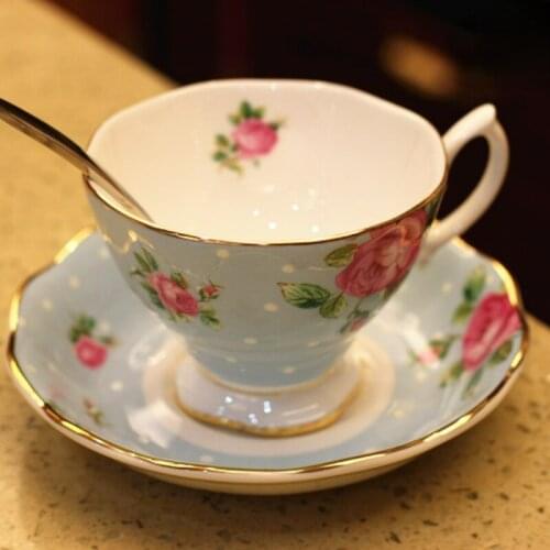 Luxury Ceramic Coffee Cup European Handle Travel Coffee Ceramic Tea Cups Ceramic Taza Cafe Tea Cup And Saucer Set BA60BYD