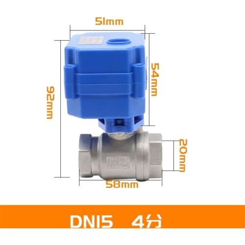 DN15 1/2&quot brass Two Way electric water valve DC5V DC12V DC24V AC220V CR01 CR02 CR03 CR04 CR05 motorized ball valve for water