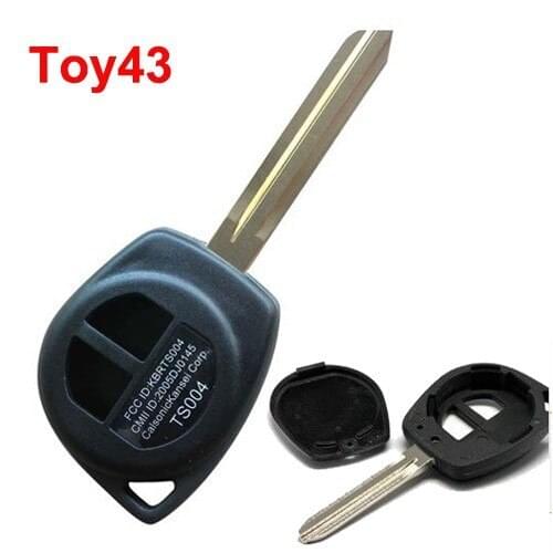 2 Buttons Replacement Remote key Shell Case For Suzuki With TOY43 Blade Fob Key Cover 10PCS/lot