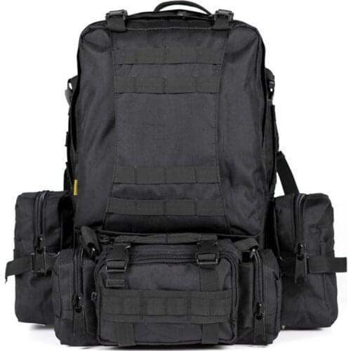 Tactical 50L 4 in 1 Molle Backpack Waterproof Military Rucksack Hiking Camping Outdoor Travel Climbing Army Mens Bag Backpack