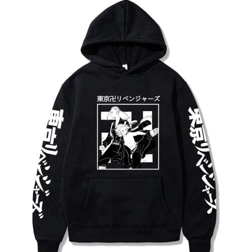 2021 Anime Tokyo Revengers Hoodies Unisex Long Sleeve Hip Hop Pullover Sudaderas Hombre