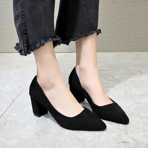 Womens High-heeled Shoes Fashion Pointed Shallow Mouth Work Shoes Single Shoes Women Pumps Show Thin Female Office Shoe#g30