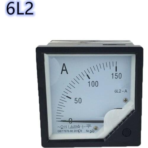 6L2-A pointer voltmeter 50hz analog voltmeter 80mm x 80mm AC 150A(5A) 200A(5A) 300A(5A) 400A(5A) voltmeter 90 degree deflection