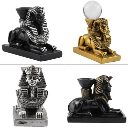 Egyptian Sphinx Statue Display Stand for Crystal Glass Lens Ball Divination Photography Lensball Base Magic Sphere Globe Holder