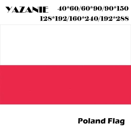 YAZANIE 60*90cm/90*150cm/120*180cm/160*240cm Poland Hanging National Custom Flag Outdoor Country Banner Office/Event/Festival