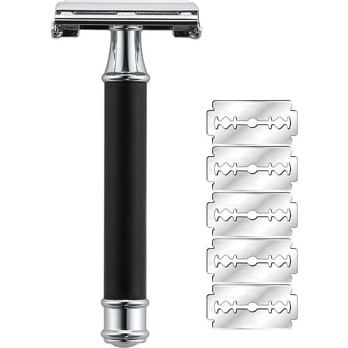YINTAL Double Edge Safety Razor Short Handle Butterfly Open Classic Safety Razor