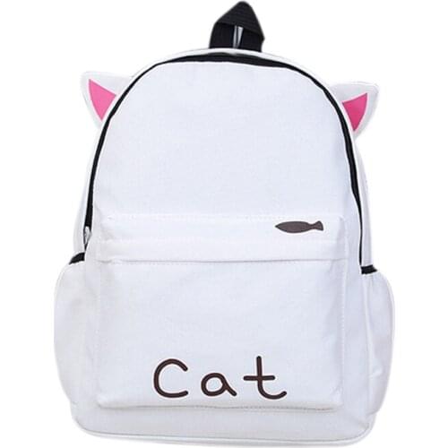 Women Harajuku style Long Ears Rabbit Cute Cat Brown Bear backpack Student School Bag Travel Backpack New