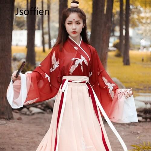 Women Traditional Folk Dance Costume Lady Ancient Hanfu Clothing Oriental Lady Swordsman Cosplay Wear Tang Dynasty Princess Suit