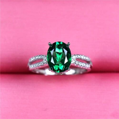 Ring Woman S925 Green Tourmaline Jewelry Goods Resizable