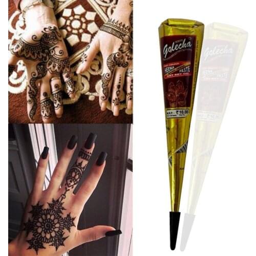 1PC Ink Color Henna Cones Tattoo Paste Cone Body Paint Waterproof Temporary Tattoo Body Art Sticker Mehndi Body Paint TSLM1