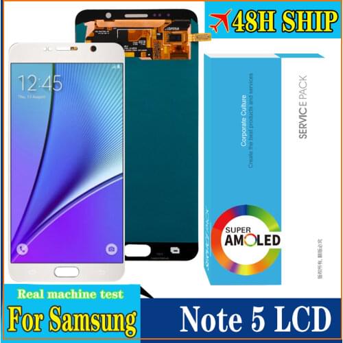 100% Original 5.7" Super Amoled Display for SAMSUNG Galaxy Note 5 N920F Full LCD Display Touch Screen Repair Parts