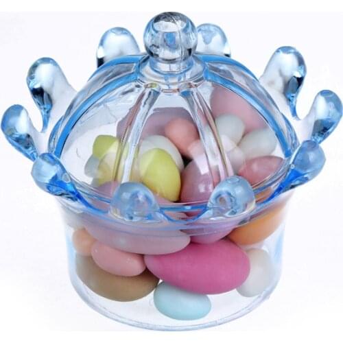 12Pcs Cute Candy Box Baby Shower Favors Gift Boxes Party Decorations Tray Birthday Wedding Crown