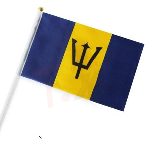 14 * 21 cm Barbados hand signal waving flag small banner flags